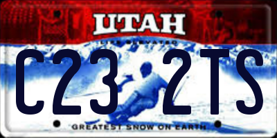 UT license plate C232TS