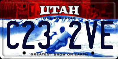 UT license plate C232VE