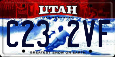 UT license plate C232VF