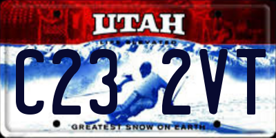 UT license plate C232VT