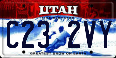 UT license plate C232VY