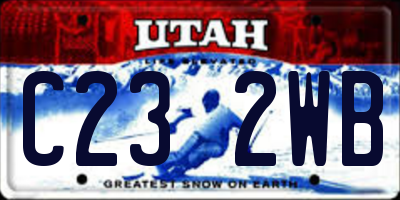 UT license plate C232WB