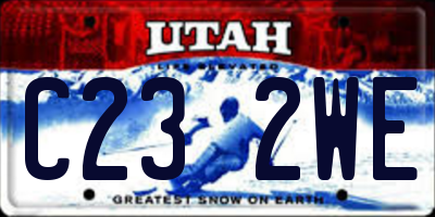 UT license plate C232WE