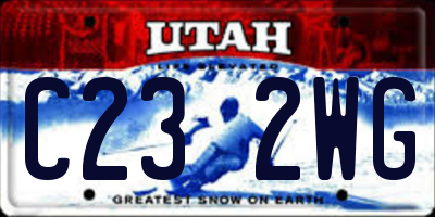 UT license plate C232WG