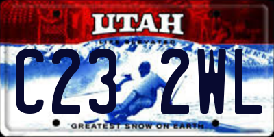 UT license plate C232WL