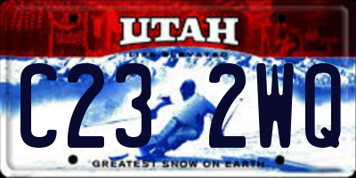 UT license plate C232WQ
