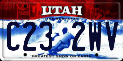 UT license plate C232WV