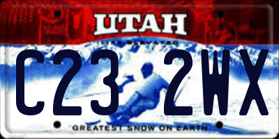 UT license plate C232WX