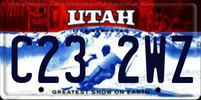 UT license plate C232WZ