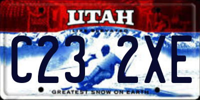 UT license plate C232XE