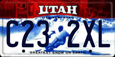 UT license plate C232XL