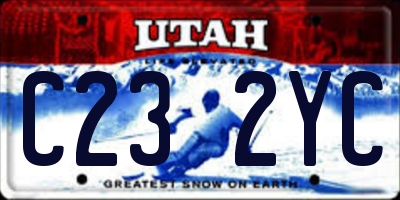 UT license plate C232YC