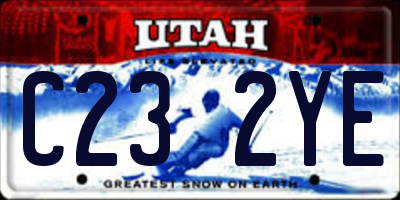 UT license plate C232YE