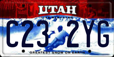 UT license plate C232YG