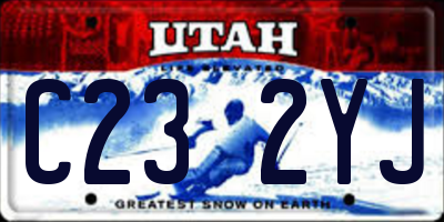 UT license plate C232YJ