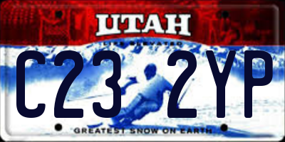 UT license plate C232YP
