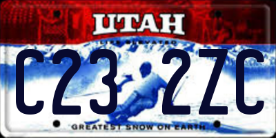 UT license plate C232ZC