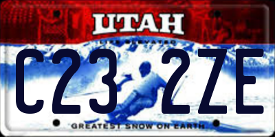 UT license plate C232ZE