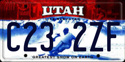 UT license plate C232ZF