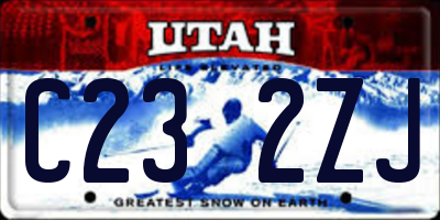 UT license plate C232ZJ