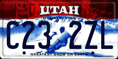UT license plate C232ZL