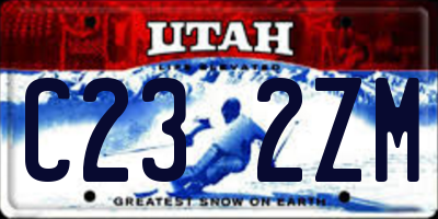 UT license plate C232ZM