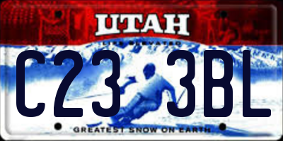 UT license plate C233BL