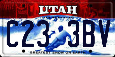 UT license plate C233BV