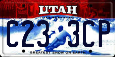 UT license plate C233CP