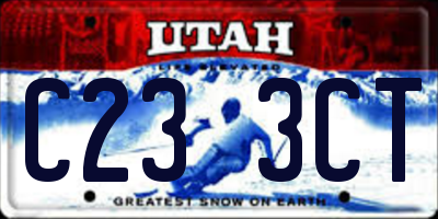 UT license plate C233CT