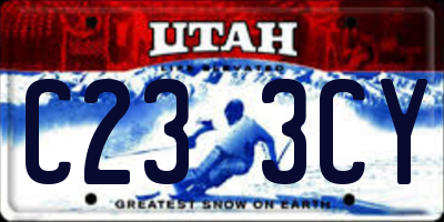 UT license plate C233CY