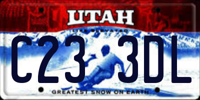 UT license plate C233DL