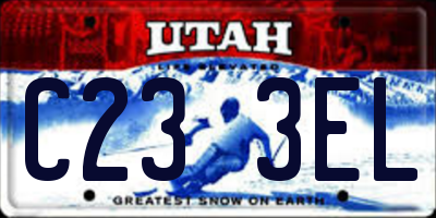 UT license plate C233EL