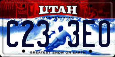 UT license plate C233EO