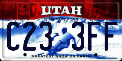 UT license plate C233FF