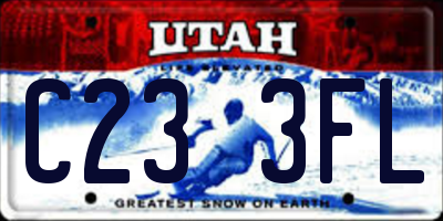 UT license plate C233FL