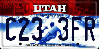 UT license plate C233FR