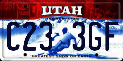 UT license plate C233GF