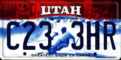 UT license plate C233HR