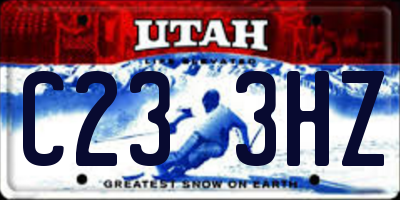 UT license plate C233HZ