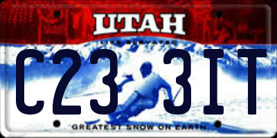 UT license plate C233IT