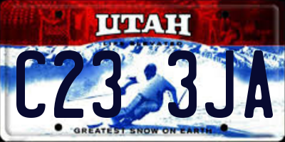 UT license plate C233JA