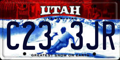 UT license plate C233JR