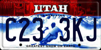 UT license plate C233KJ