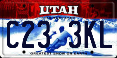 UT license plate C233KL