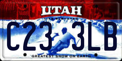 UT license plate C233LB