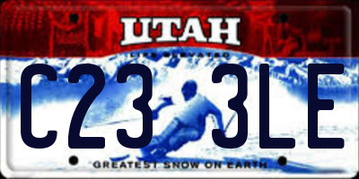 UT license plate C233LE
