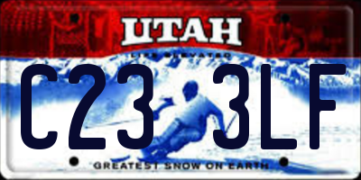 UT license plate C233LF