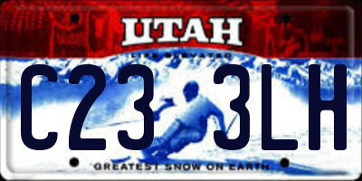 UT license plate C233LH
