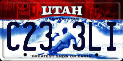 UT license plate C233LI